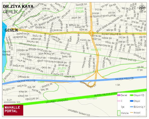 DR.ZİYA KAYA Mahallesi Haritası | Mahalle Sokak Haritası