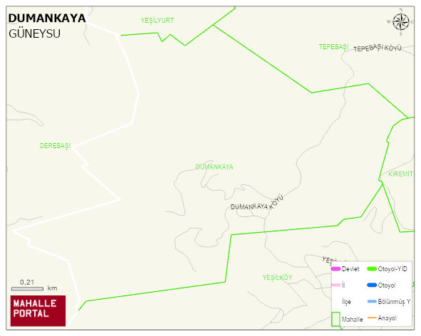 DUMANKAYA Köyü Haritası | Mahalle ve Köy Sınırı