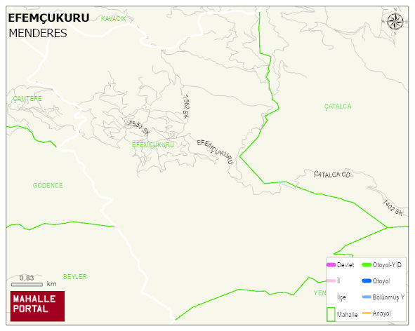 EFEMÇUKURU Mahallesi Haritası | Detaylı Köy ve Mahalle Görünümü