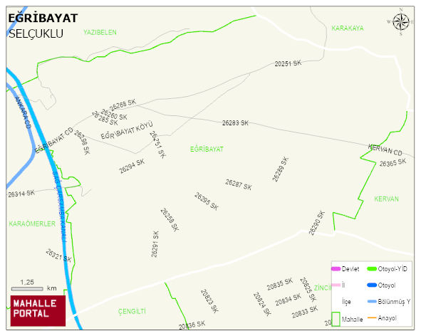 EĞRİBAYAT Mahallesi Haritası | Güncel Mahalle ve Köy Haritası