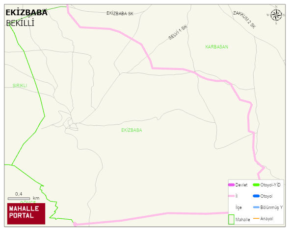 EKİZBABA Mahallesi Haritası | Dağlar, Ovalar ve Akarsu Bilgileri