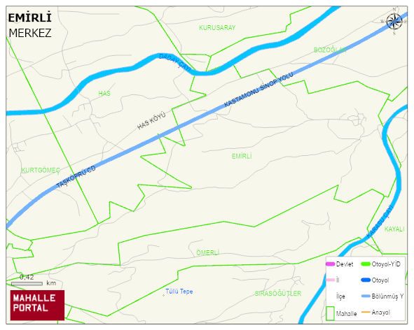 EMİRLİ Köyü Haritası | İnteraktif Köy ve Mahalle Sınırları
