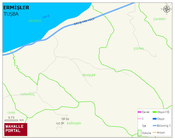 ERMİŞLER Mahallesi Haritası | Dağlar, Ovalar ve Akarsu Bilgileri