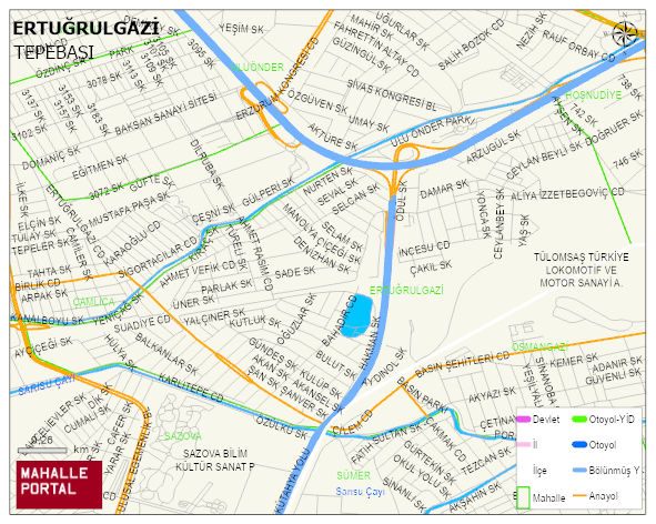 ERTUĞRULGAZİ Mahallesi Haritası | Yükselti ve Doğa Özellikleri