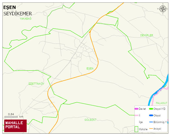 EŞEN Mahallesi Haritası | İnteraktif Köy ve Mahalle Sınırları
