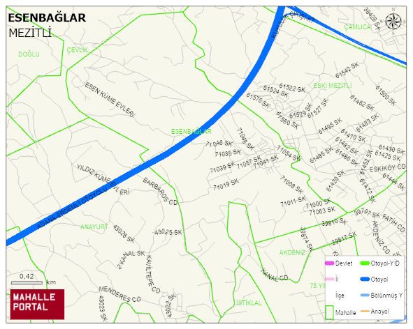 ESENBAĞLAR Mahallesi Haritası | Uydu Görüntüsü ve Harita Detayları