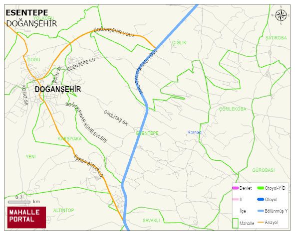 ESENTEPE Mahallesi Haritası | Mahalle ve Köy Sınırı