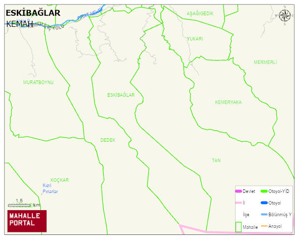 ESKİBAĞLAR Köyü Haritası | Detaylı Köy ve Mahalle Görünümü