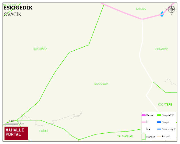 ESKİGEDİK Köyü Haritası | İnteraktif Köy ve Mahalle Sınırları