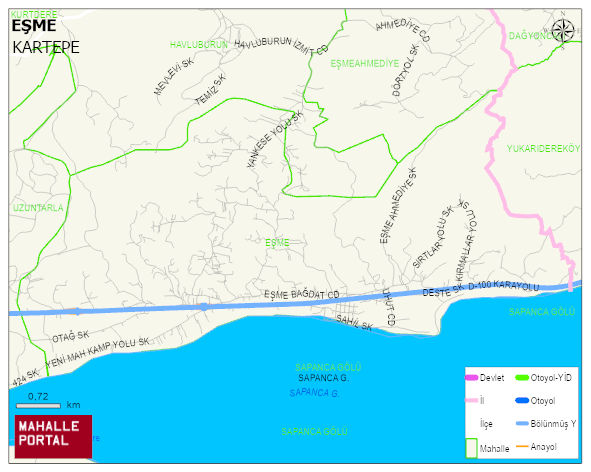 EŞME Mahallesi Haritası | Detaylı Köy ve Mahalle Görünümü