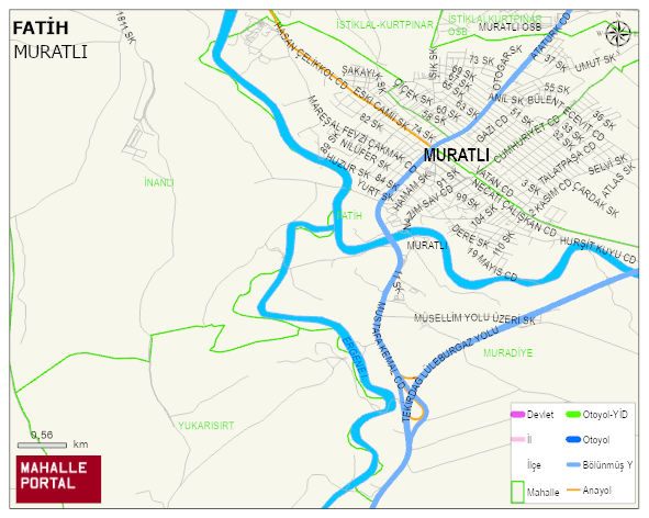 FATİH Mahallesi Haritası | Dağlar, Ovalar ve Akarsu Bilgileri