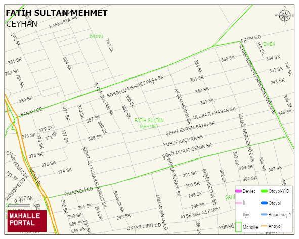 FATİH SULTAN MEHMET Mahallesi Haritası | Sayısal Bölge Görünümü