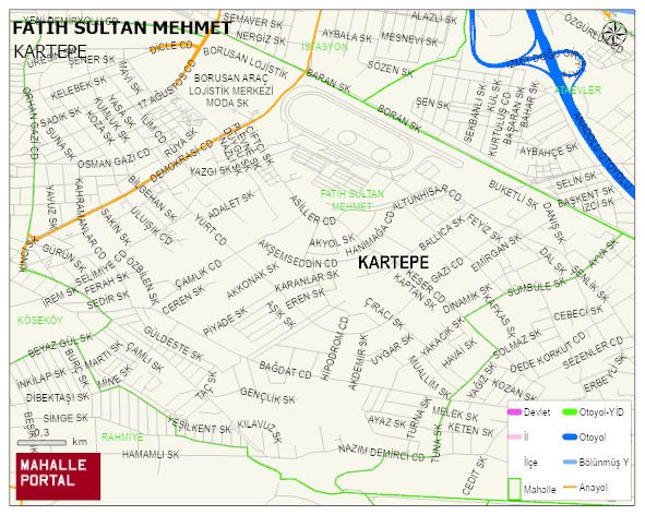 FATİH SULTAN MEHMET Mahallesi Haritası | Mahalle Sokak Haritası