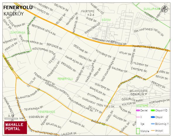 FENERYOLU Mahallesi Haritası | Güncel Mahalle ve Köy Haritası