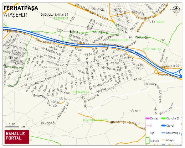 FERHATPAŞA Mahallesi Haritası | İnteraktif Köy ve Mahalle Sınırları