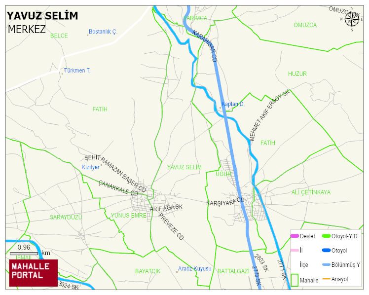 FETHİBEY BELDESİ YAVUZ SELİM Mahallesi Haritası | İnteraktif Köy ve Mahalle Sınırları
