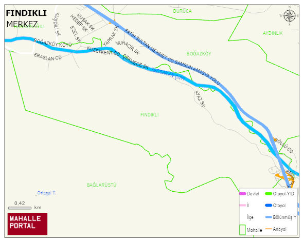 FINDIKLI Mahallesi Haritası | Güncel Mahalle ve Köy Haritası
