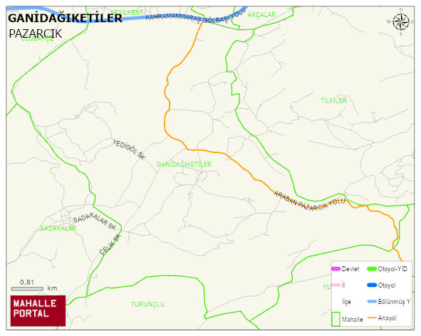 GANİDAĞIKETİLER Mahallesi Haritası | İnteraktif Köy ve Mahalle Sınırları