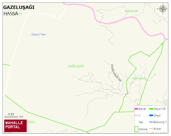 GAZELUŞAĞI Mahallesi Haritası | Detaylı Köy ve Mahalle Görünümü