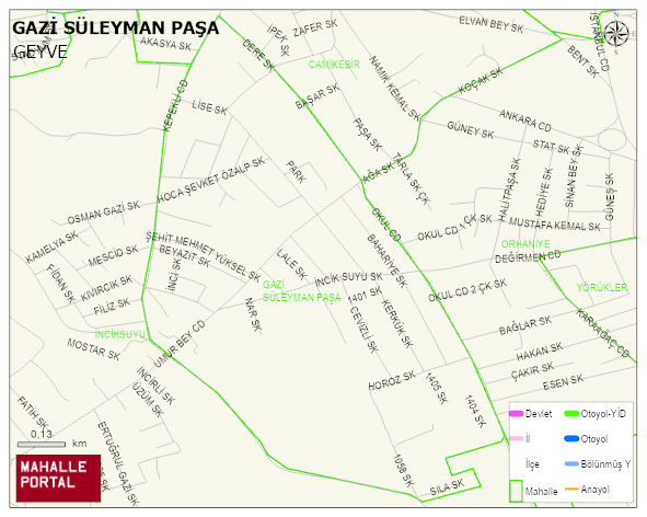 GAZİ SÜLEYMAN PAŞA Mahallesi Haritası | Güncel Mahalle ve Köy Haritası