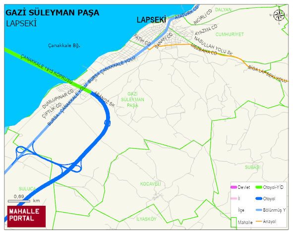 GAZİ SÜLEYMAN PAŞA Mahallesi Haritası | Detaylı Köy ve Mahalle Görünümü