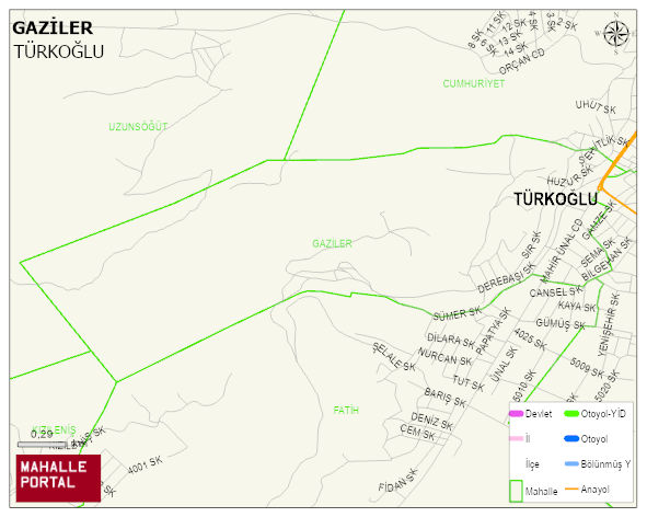GAZİLER Mahallesi Haritası | Detaylı Köy ve Mahalle Görünümü