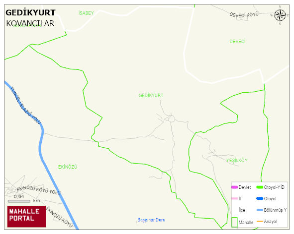 GEDİKYURT Köyü Haritası | Detaylı Köy ve Mahalle Görünümü