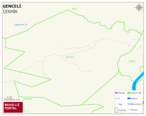 GENCELİ Mahallesi Haritası | Yükselti ve Doğa Özellikleri
