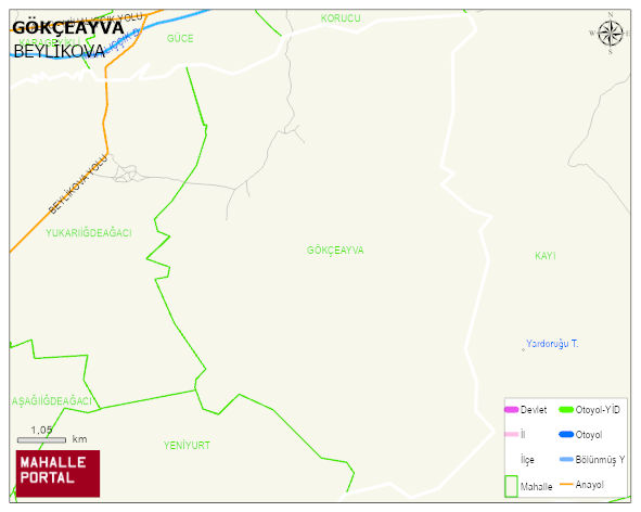 GÖKÇEAYVA Mahallesi Haritası | İnteraktif Köy ve Mahalle Sınırları