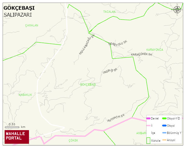 GÖKÇEBAŞI Mahallesi Haritası | Detaylı Köy ve Mahalle Görünümü