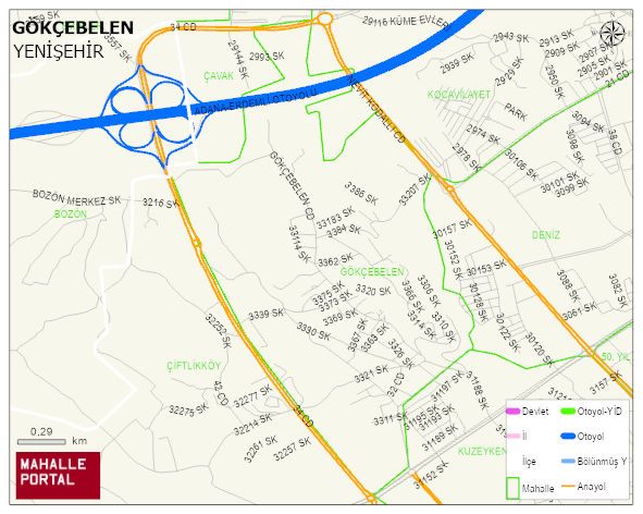 GÖKÇEBELEN Mahallesi Haritası | Güncel Mahalle ve Köy Haritası