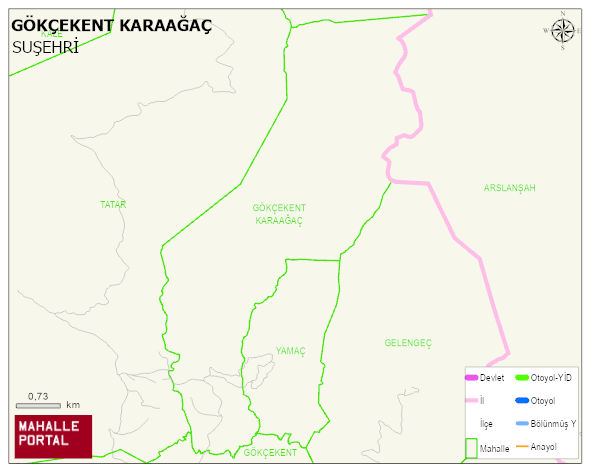GÖKÇEKENT KARAAĞAÇ Köyü Haritası | Güncel Mahalle ve Köy Haritası
