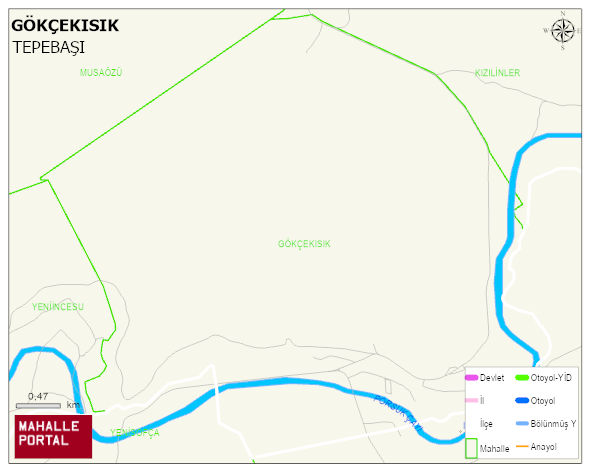 GÖKÇEKISIK Mahallesi Haritası | Dağlar, Ovalar ve Akarsu Bilgileri