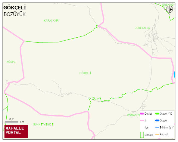 GÖKÇELİ Köyü Haritası | Detaylı Köy ve Mahalle Görünümü