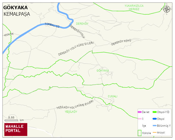 GÖKYAKA Mahallesi Haritası | Güncel Mahalle ve Köy Haritası