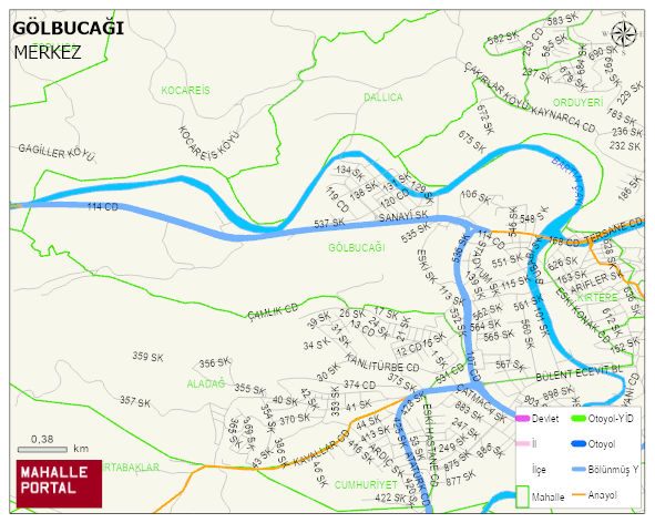 GÖLBUCAĞI Mahallesi Haritası | İnteraktif Köy ve Mahalle Sınırları
