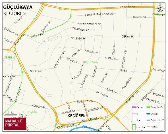 GÜÇLÜKAYA Mahallesi Haritası | İnteraktif Köy ve Mahalle Sınırları