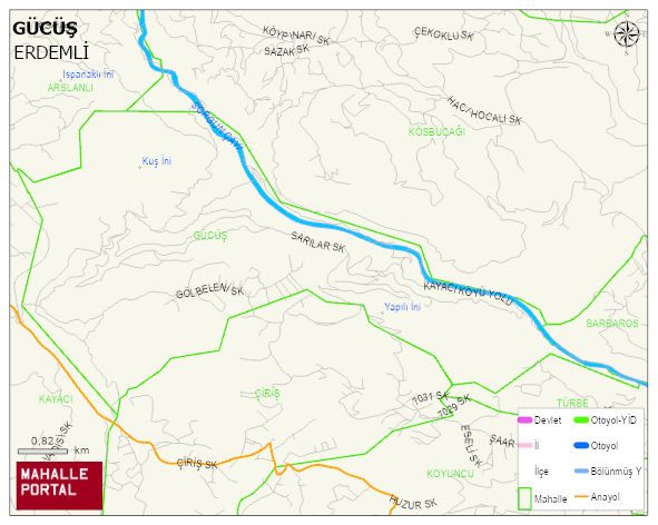 GÜCÜŞ Mahallesi Haritası | İnteraktif Köy ve Mahalle Sınırları