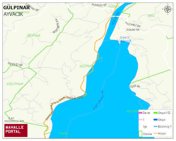 GÜLPINAR Mahallesi Haritası | Mahalle ve Köy Sınırı