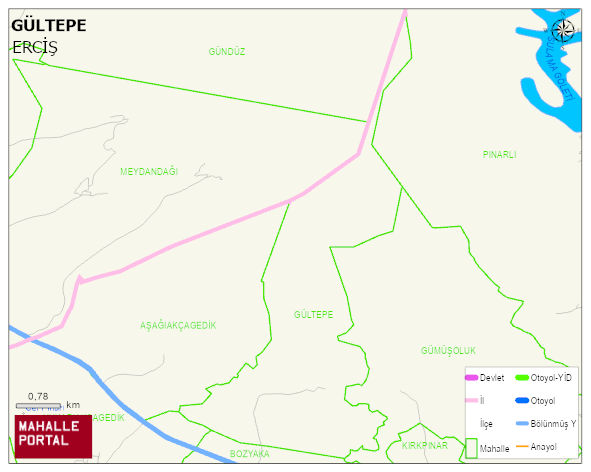 GÜLTEPE Mahallesi Haritası | İnteraktif Köy ve Mahalle Sınırları