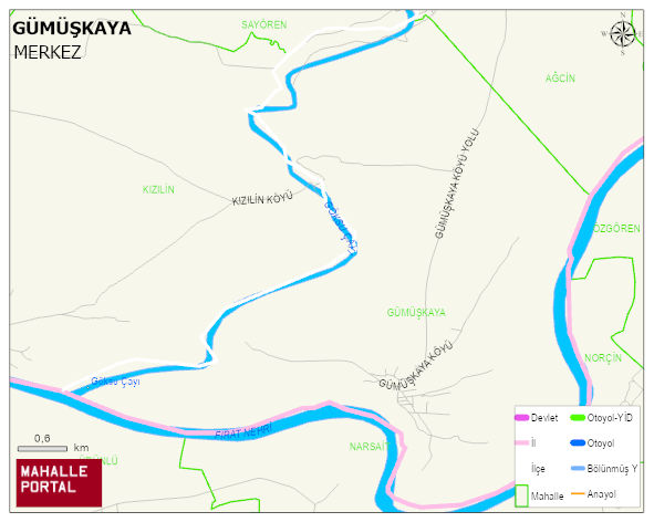 GÜMÜŞKAYA Köyü Haritası | Mahalle ve Köy Sınırı
