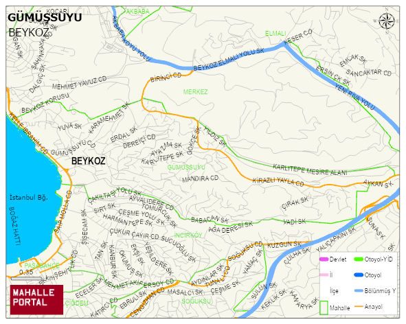 GÜMÜŞSUYU Mahallesi Haritası | Sayısal Bölge Görünümü