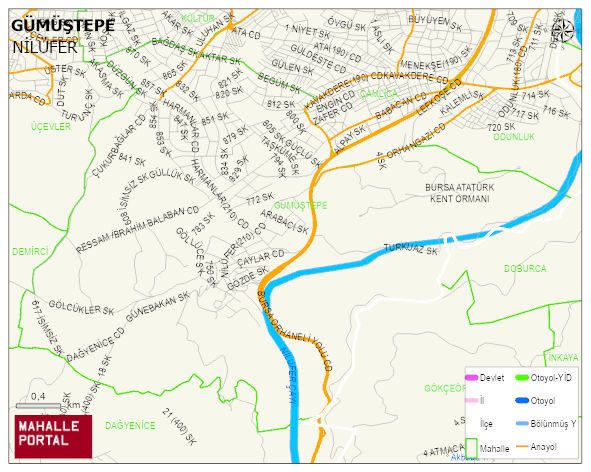 GÜMÜŞTEPE Mahallesi Haritası | İnteraktif Köy ve Mahalle Sınırları
