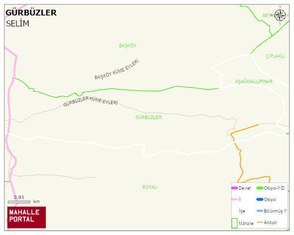 GÜRBÜZLER Köyü Haritası | Sayısal Bölge Görünümü