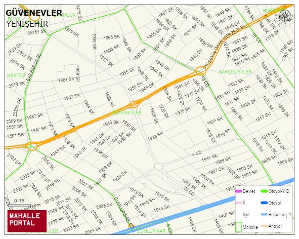 GÜVENEVLER Mahallesi Haritası | İnteraktif Köy ve Mahalle Sınırları