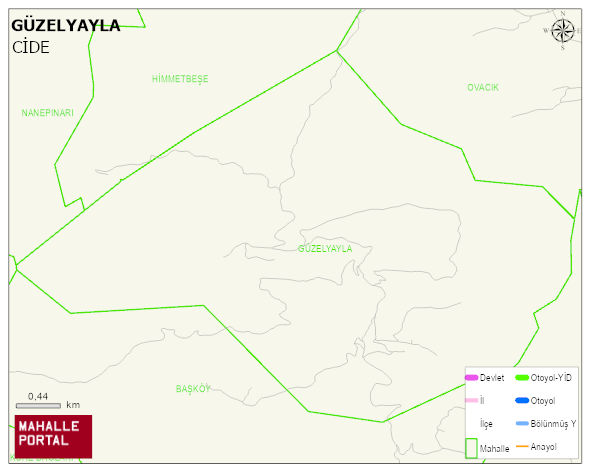 GÜZELYAYLA Köyü Haritası | Güncel Mahalle ve Köy Haritası
