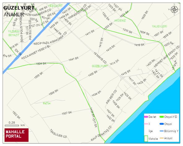 GÜZELYURT Mahallesi Haritası | Detaylı Köy ve Mahalle Görünümü