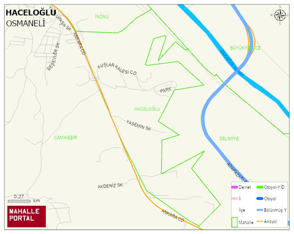 HACELOĞLU Mahallesi Haritası | Güncel Mahalle ve Köy Haritası