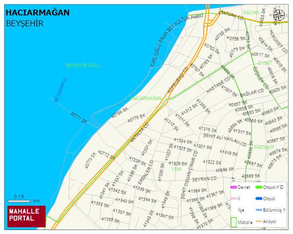 HACIARMAĞAN Mahallesi Haritası | Yükselti ve Doğa Özellikleri