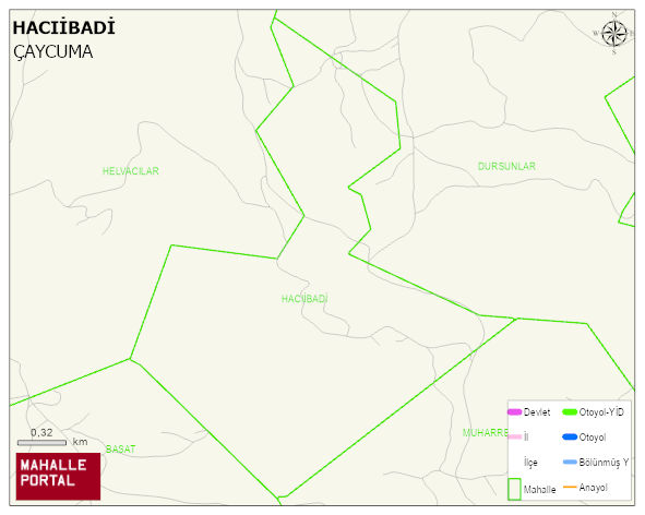HACIİBADİ Köyü Haritası | İnteraktif Köy ve Mahalle Sınırları